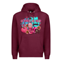 Burgundy in october we wear pink american football Premium Hoodie - AdoDesignShop