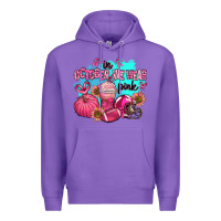 Purple in october we wear pink american football Premium Hoodie - AdoDesignShop