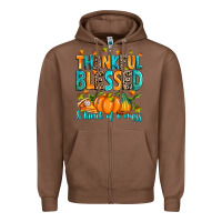 Chestnut Thankful blessed and kind of a mess Zipper Hoodie - RanaPortraitStore