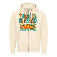 Sandshell Thankful blessed and kind of a mess Zipper Hoodie - RanaPortraitStore