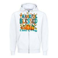 White Thankful blessed and kind of a mess Zipper Hoodie - RanaPortraitStore