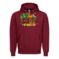Burgundy Teaching little pumpkins Zipper Hoodie - RanaPortraitStore