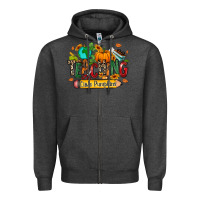 Charcoal Heather Teaching little pumpkins Zipper Hoodie - RanaPortraitStore