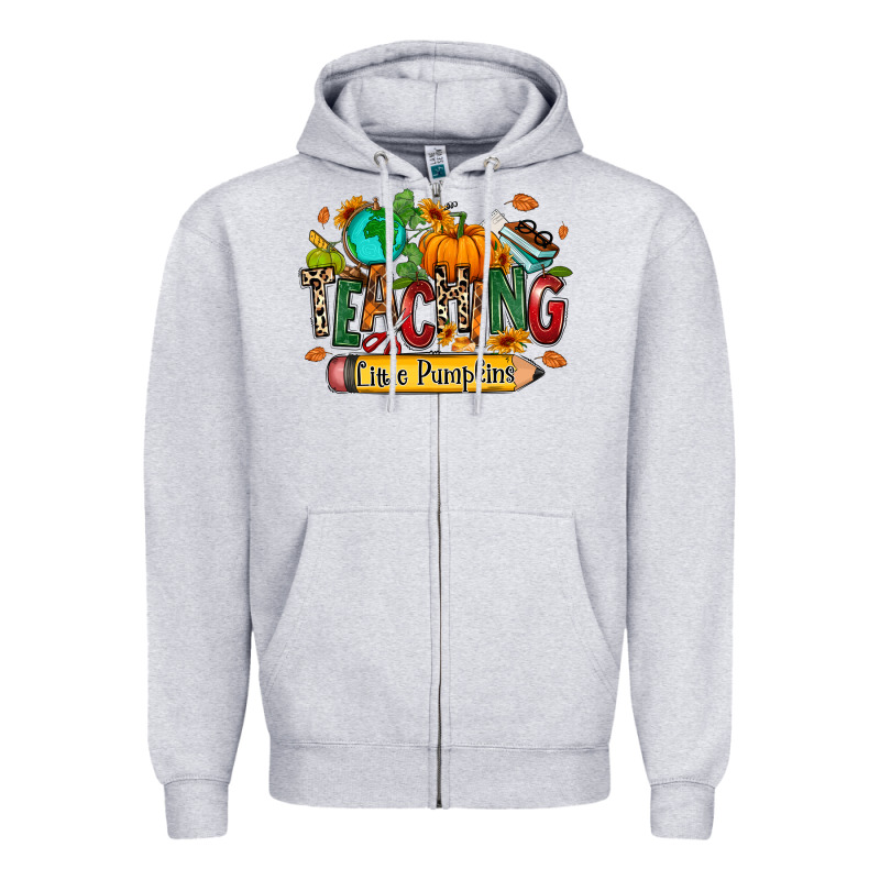 Teaching Little Pumpkins Zipper Hoodie by RanaPortraitStore | Teevron