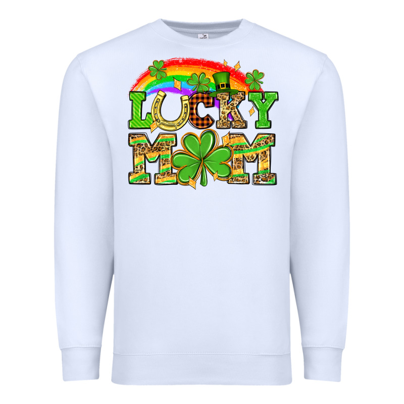 One Lucky Mom St. Patricks Day Premium Sweatshirt by Neo Western | Teevron
