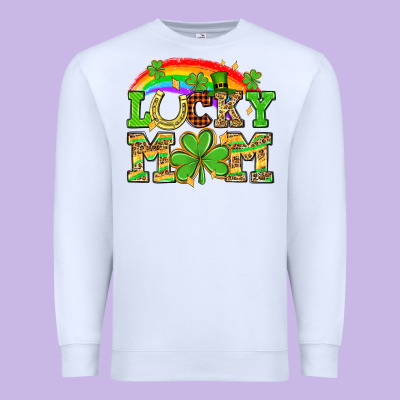 One Lucky Mom St. Patricks Day Premium Sweatshirt Designed By Neo Western