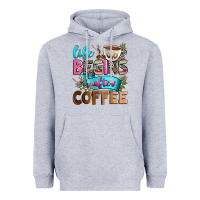 Heather Grey life begins after coffee Heavyweight Hoodie - Zillion Design Studio