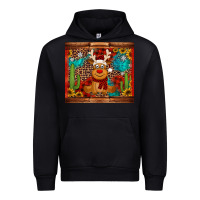 Black western christmas reindeer Urban Hoodie - Jasminsmagicworld