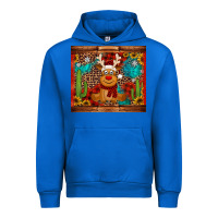 Cobalt western christmas reindeer Urban Hoodie - Jasminsmagicworld