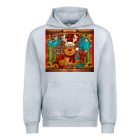 Heather Grey western christmas reindeer Urban Hoodie - Jasminsmagicworld