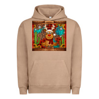 Pigment Burro western christmas reindeer Urban Hoodie - Jasminsmagicworld