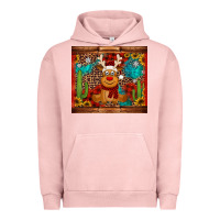 Pigment Salmon western christmas reindeer Urban Hoodie - Jasminsmagicworld