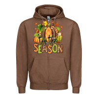 Chestnut Tis' the season Fall American Football Zipper Hoodie - RanaPortraitStore