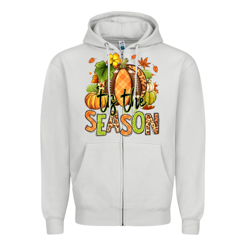Tis' The Season Fall American Football Zipper Hoodie by RanaPortraitStore | Teevron
