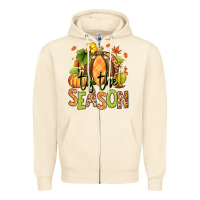 Sandshell Tis' the season Fall American Football Zipper Hoodie - RanaPortraitStore