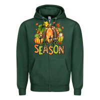 Sports Green Tis' the season Fall American Football Zipper Hoodie - RanaPortraitStore