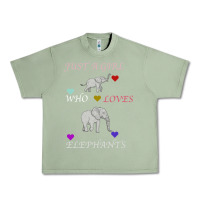 Oil Green Just A Girl Who Loves Elephants Urban Heavy Tee - Bettercallsaul