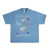 Pebble Blue Just A Girl Who Loves Elephants Urban Heavy Tee - Bettercallsaul