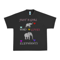 Pigment Black Just A Girl Who Loves Elephants Urban Heavy Tee - Bettercallsaul