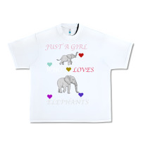 White Just A Girl Who Loves Elephants Urban Heavy Tee - Bettercallsaul