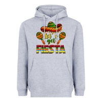 Heather Grey Let's Get Fiesta Heavyweight Hoodie - texasbilliewilder
