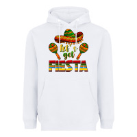White Let's Get Fiesta Heavyweight Hoodie - texasbilliewilder
