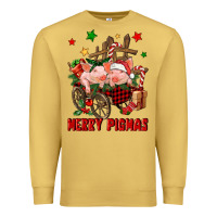 Antique Gold merry pig mas Premium Sweatshirt - FaDigitalArtStudio