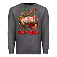 Charcoal Heather merry pig mas Premium Sweatshirt - FaDigitalArtStudio