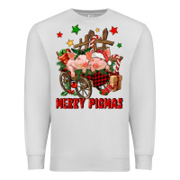 Dove Grey merry pig mas Premium Sweatshirt - FaDigitalArtStudio