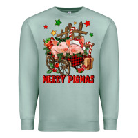 Seafoam merry pig mas Premium Sweatshirt - FaDigitalArtStudio