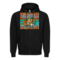 Black Fall Pumpkins Zipper Hoodie - RanaPortraitStore
