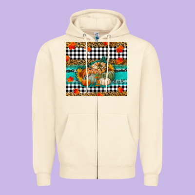 Zipper Hoodie Fall Pumpkins