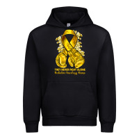 Black they never fight alone yellow ribbon with boxing g Urban Hoodie - NancyCooperArtShop