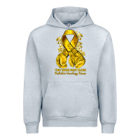 Heather Grey they never fight alone yellow ribbon with boxing g Urban Hoodie - NancyCooperArtShop