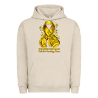 Pigment French Oak they never fight alone yellow ribbon with boxing g Urban Hoodie - NancyCooperArtShop