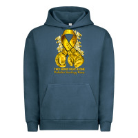 Pigment Midnight Navy they never fight alone yellow ribbon with boxing g Urban Hoodie - NancyCooperArtShop