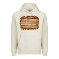 Oatmeal Heather wood leopard and shimmer background 3200x2400 Premium Hoodie - AdoDesignShop