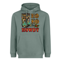 Sage christmas cowboy boots ho ho howdy Heavyweight Hoodie - RanaPortraitStore