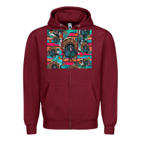 Burgundy Thanksgiving Turkey Zipper Hoodie - RanaPortraitStore