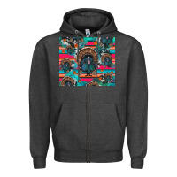 Charcoal Heather Thanksgiving Turkey Zipper Hoodie - RanaPortraitStore