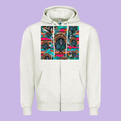 Zipper Hoodie Thanksgiving Turkey