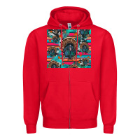 Red Thanksgiving Turkey Zipper Hoodie - RanaPortraitStore
