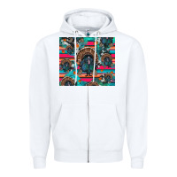 White Thanksgiving Turkey Zipper Hoodie - RanaPortraitStore