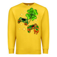 Lemon St. Patrick's Day with game control and clover Premium Sweatshirt - Neo Western