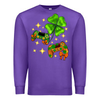 Purple St. Patrick's Day with game control and clover Premium Sweatshirt - Neo Western