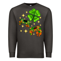 Smoke St. Patrick's Day with game control and clover Premium Sweatshirt - Neo Western