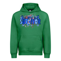 Emerald I am a survivor Colon Cancer blue ribbon Urban Hoodie - NancyCooperArtShop