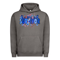 Pigment Tornado I am a survivor Colon Cancer blue ribbon Urban Hoodie - NancyCooperArtShop