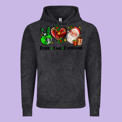Peace Love  Christmas Vintage Hoodie Designed By Adodesignshop