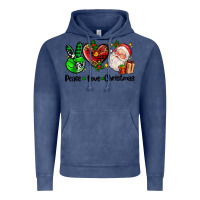 Vintage Denim peace love  christmas Vintage Hoodie - AdoDesignShop